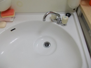TOTO 洗面水栓　ＴＬＨＧ３０ＤＱＮ 施工前