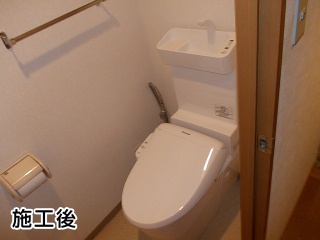 パナソニック　トイレ　アラウーノV　手洗いあり　暖房便座　XCH3008WST 施工後