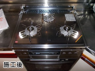 リンナイ　ビルトインガスコンロ　RHS31W10G12R-S 施工後