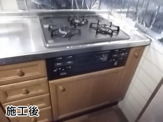 ハーマン　ビルトインコンロ　DG32K2SF 施工後