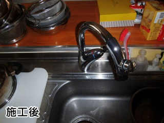 TOTO　キッチン水栓　TKN34PBTN 施工後