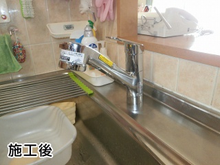 ＴＯＴＯ　キッチン水栓　ＴＫＧＧ32ＥＢ 施工後