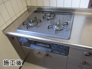 リンナイ　ビルトインコンロ　RB31AM3H2S-BW-13A 施工後