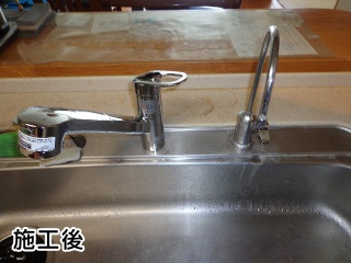 TOTO：キッチン水栓：TKGG31EB 施工後