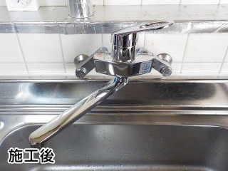 TOTO　キッチン水栓　TKGG30E 施工後