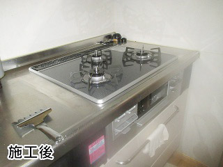 リンナイ　ビルトインコンロ　RX31W13A18RW 施工後