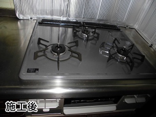 リンナイ　ビルトインコンロ　ＲＢ31ＡＭ3Ｈ2Ｓ-ＶＷ-13Ａ 施工後