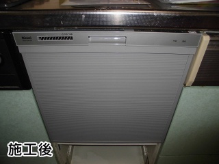 リンナイ　食器洗い乾燥機　ＲＫＷ－４０４Ａ－ＳＶ－ＫＪ 施工後