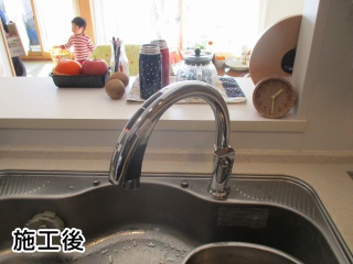 ＬＩＸＩＬ　キッチン水栓　ＪＦ-ＮＡ411Ｓ-ＪＷ 施工後