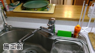 ＴＯＴＯ　キッチン水栓　ＴＫＧＧ32ＥＢＲ 施工前