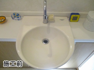 TOTO　洗面水栓　TL155AFR 施工前