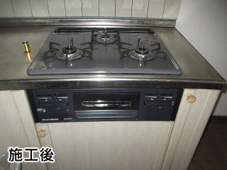 リンナイ　ビルトインコンロ　RB32AM4H2S-BW-13A-KJ 施工後