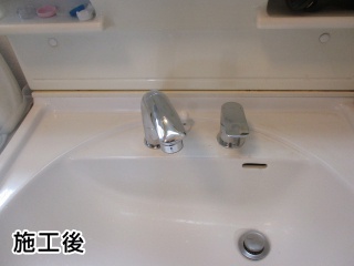 TOTO　洗面水栓　TLG05301J 施工後