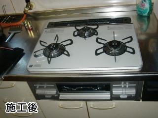 パロマ　ビルトインコンロ　PD-600WS-60CV-LPG-KJ 施工後