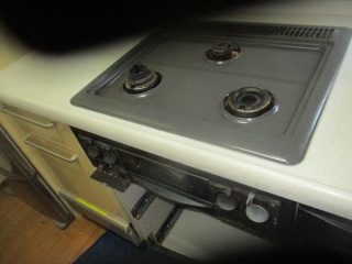 パロマ　ビルトインコンロ　PD-509WS-60CV-13A-KJ 施工前