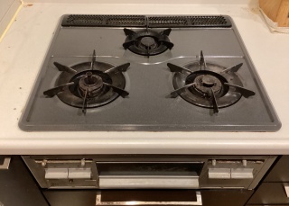 リンナイ　ビルトインコンロ　RHS71W30E13RCASTW-13A-KJ 施工前