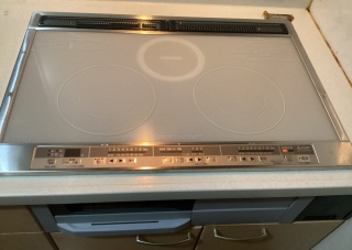 三菱　IHクッキングヒーター　CS-G318MWS 施工後