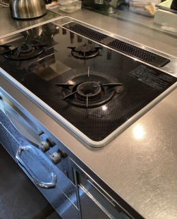 リンナイ　ビルトインコンロ　RHS72W38M13RCSTW-13A-KJ 施工前