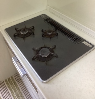 リンナイ　ビルトインコンロ　RHS71W30E13RASTW-13A-KJ 施工前