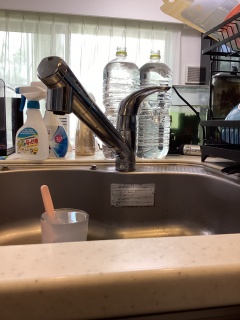 TOTO　キッチン水栓　TKS05308JA 施工前