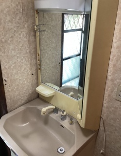 TOTO　洗面化粧台　T-VS-144-75-A-KJ 施工前