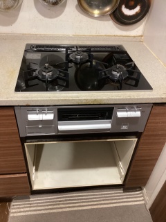 ハーマン　ビルトインコンロ　DG32V3VP1SV-13A 施工後