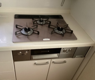 リンナイ ビルトインコンロ RHS31W42J2RSTW-13A-KJ 施工後