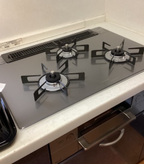 リンナイ ビルトインコンロ RHS71W30E15RCASTW-13A 施工後