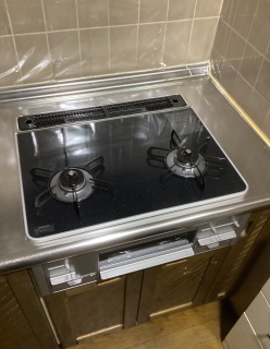 パロマ ビルトインコンロ PD-200WS-60CK-13A-KJ 施工後