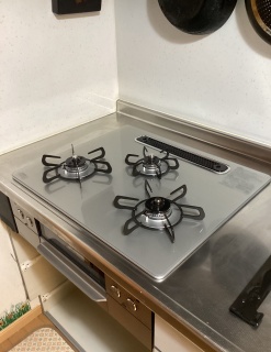 パロマ　ビルトインコンロ　PD-893WS-U60GH-13A-KJ 施工後