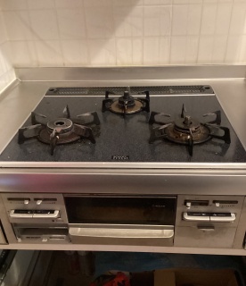 パロマ　ビルトインコンロ　PD-893WS-U60CV-13A-KJ 施工前