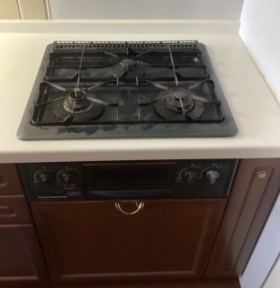 パロマ　ビルトインコンロ　PD-893WS-U60CV-13A-KJ 施工前