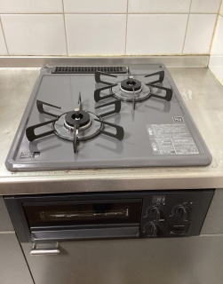 クリナップ　45cmビルトインコンロ　ZGCNL4R16AKE-E-13A-KJ 施工後