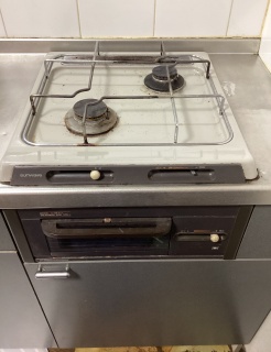 クリナップ　45cmビルトインコンロ　ZGCNL4R16AKE-E-13A-KJ 施工前