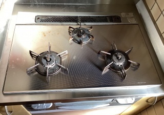 パロマ　ビルトインコンロ　PD-893WS-U75CV-13A 施工前