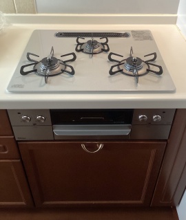 パロマ　ビルトインコンロ　PD-893WS-U60CV-13A-KJ 施工後