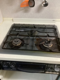 リンナイ　ビルトインコンロ　RHS31W42J4RSTW-13A 施工前