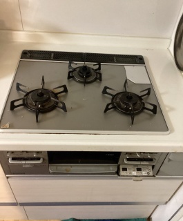 リンナイ　ビルトインコンロ　RHS31W38M13RCSTW-13A-KJ 施工前