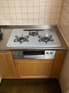 パロマ　ビルトインコンロ　PD-893WS-U75CV-13A-KJ 施工後