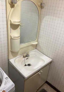 TOTO　洗面化粧台　T-VS-144-75-A-KJ 施工前