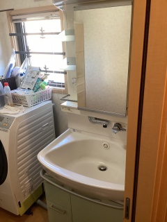 TOTO　洗面化粧台　T-VS-119-75-A-KJ 施工前