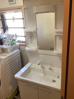 TOTO　洗面化粧台　T-VS-119-75-A-KJ 施工後